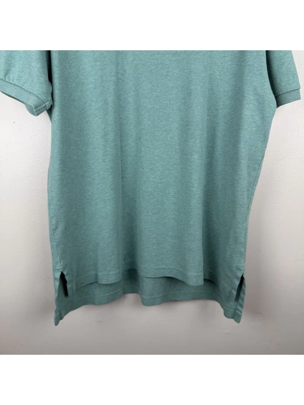 Polo Ralph Lauren Shirt Mens Medium Green Heather Short Sleeve Purple Pony